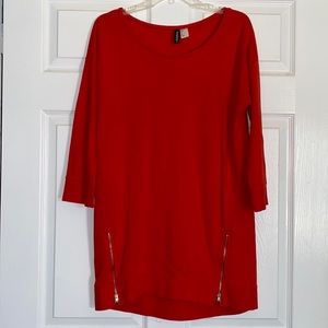 Divided Oversized Dress with Zippers